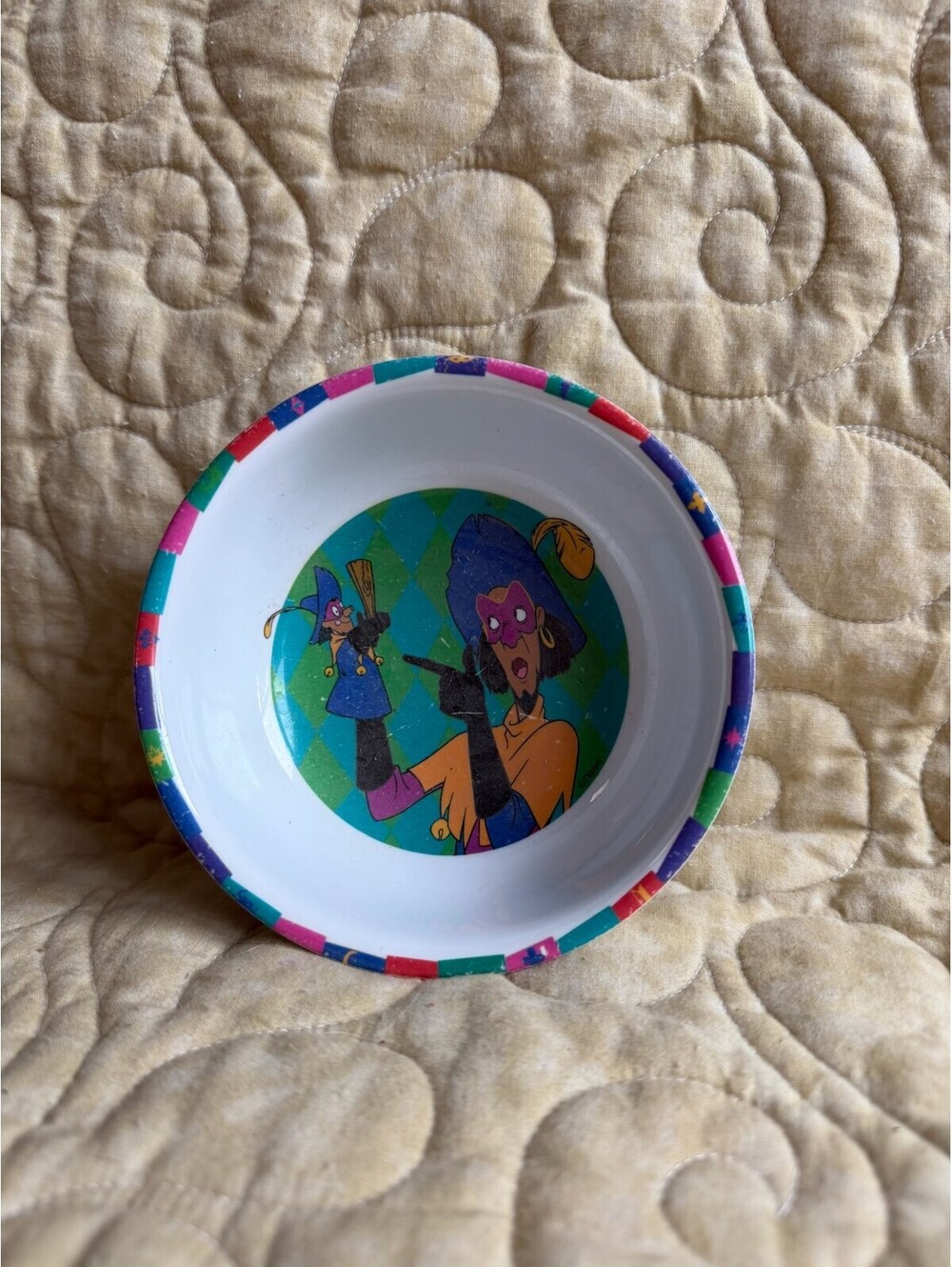 Vtg Zak Designs Disney Hunchback Of Notre Dame Dinnerware Bowl